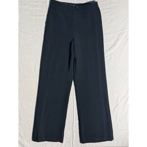 S. Nemeroff Womens Wide Leg Dress Pants Black Side Zip Made in USA Size 10
